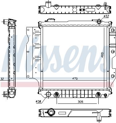 Nissens 60993 - Радiатор autocars.com.ua