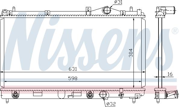 Nissens 609941 - Радiатор autocars.com.ua