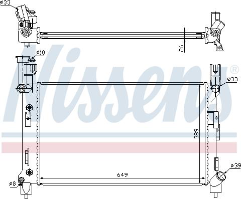 Nissens 60995A - Радіатор, охолодження двигуна autocars.com.ua