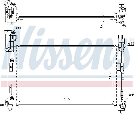 Nissens 60996A - Радіатор, охолодження двигуна autocars.com.ua