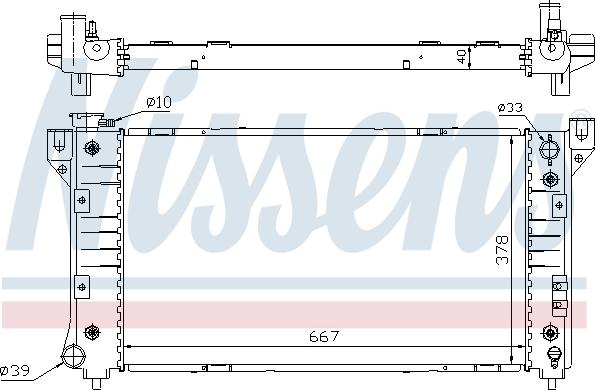 Nissens 60999A - Радіатор, охолодження двигуна autocars.com.ua