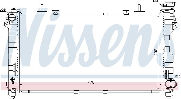 Nissens 61004 - Радіатор, охолодження двигуна autocars.com.ua