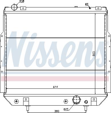 Nissens 61013 - Радіатор, охолодження двигуна autocars.com.ua