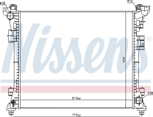 Nissens 61034 - Радіатор, охолодження двигуна autocars.com.ua