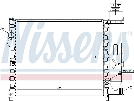 NISSENS 696440 - Радіатор, охолодження двигуна autocars.com.ua