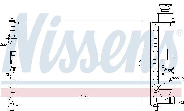 Nissens 699107 - Радіатор, охолодження двигуна autocars.com.ua