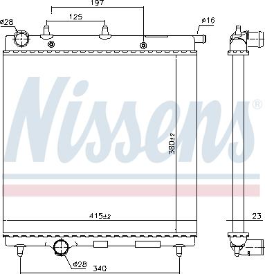 Nissens 693630 - Радіатор, охолодження двигуна autocars.com.ua