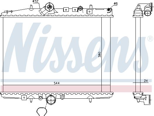 Nissens 695236 - Радиатор, охлаждение двигателя avtokuzovplus.com.ua