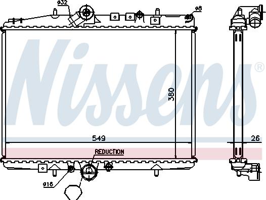 Nissens 698211 - Радиатор, охлаждение двигателя avtokuzovplus.com.ua