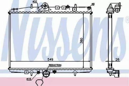 Nissens 61295 - Радіатор, охолодження двигуна autocars.com.ua