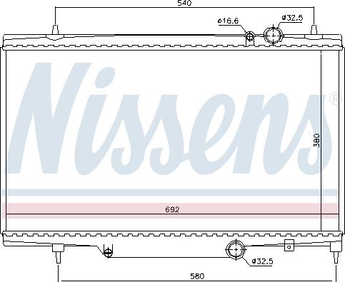 Nissens 61297 - Радиатор, охлаждение двигателя avtokuzovplus.com.ua