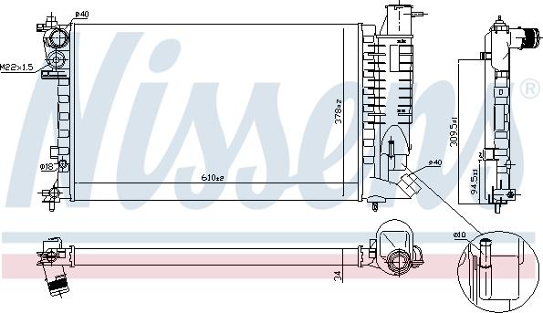 Nissens 690775 - Радіатор, охолодження двигуна autocars.com.ua