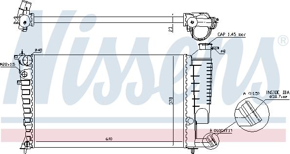 Nissens 690334 - Радіатор, охолодження двигуна autocars.com.ua