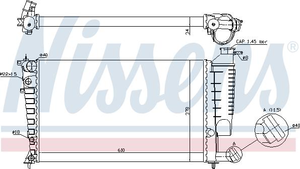 Nissens 61316A - Радиатор, охлаждение двигателя avtokuzovplus.com.ua