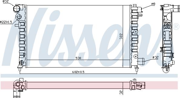 Nissens 690324 - Радіатор, охолодження двигуна autocars.com.ua