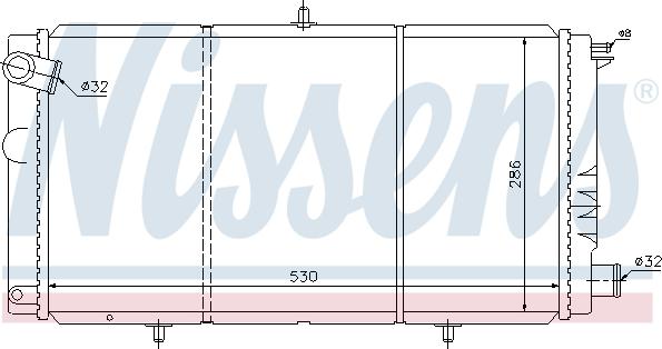 Nissens 61351 - Радіатор, охолодження двигуна autocars.com.ua