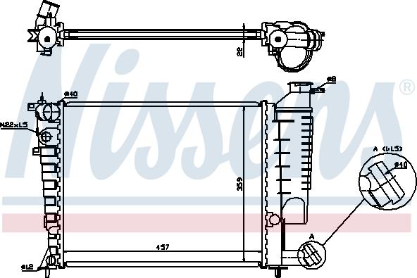 Nissens 613671 - Радиатор, охлаждение двигателя avtokuzovplus.com.ua