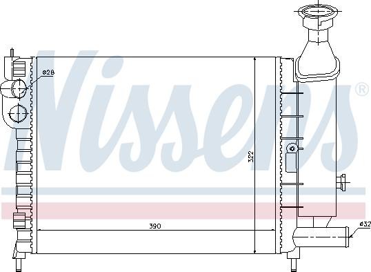 Nissens 61372 - Радіатор, охолодження двигуна autocars.com.ua