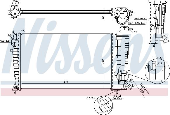 Nissens 693838 - Радиатор, охлаждение двигателя avtokuzovplus.com.ua