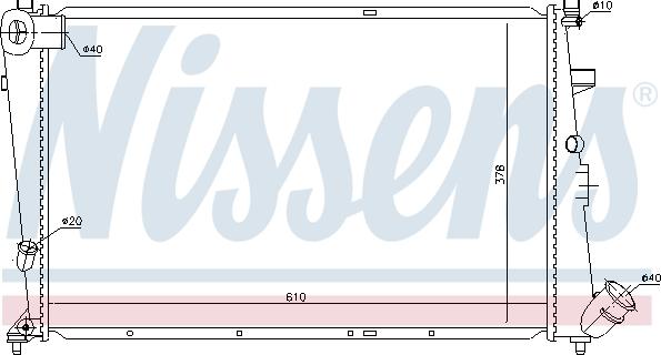 Nissens 696002 - Радіатор, охолодження двигуна autocars.com.ua