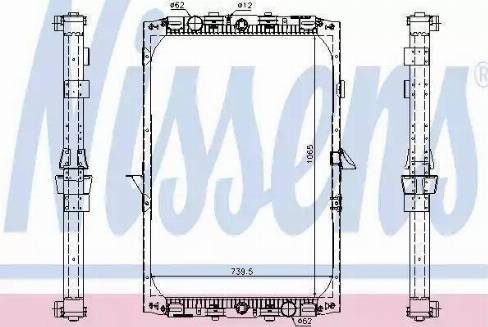 Nissens 61417 - Радіатор, охолодження двигуна autocars.com.ua