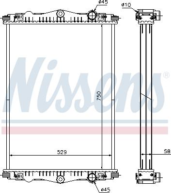 Nissens 614440 - Радіатор, охолодження двигуна autocars.com.ua