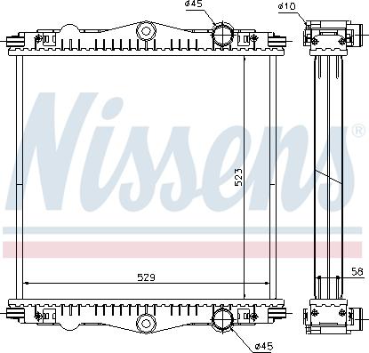 Nissens 614450 - Радіатор, охолодження двигуна autocars.com.ua