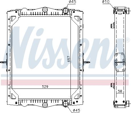 Nissens 61452 - Радиатор, охлаждение двигателя avtokuzovplus.com.ua