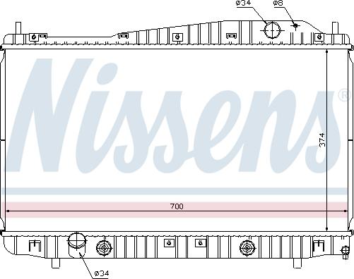 Nissens  61639 - Радіатор, охолодження двигуна autocars.com.ua