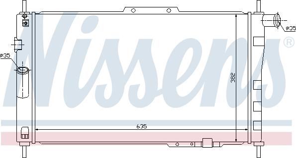 NISSENS 690205 - Радіатор, охолодження двигуна autocars.com.ua