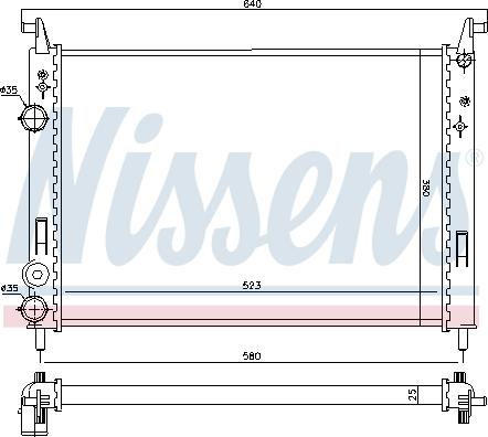 Nissens 691154 - Радиатор, охлаждение двигателя avtokuzovplus.com.ua