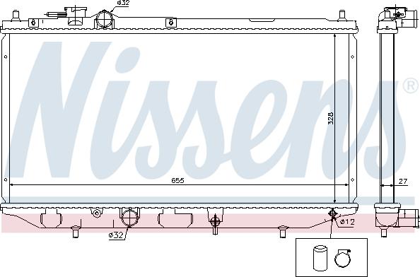 Nissens 61734 - Радіатор, охолодження двигуна autocars.com.ua