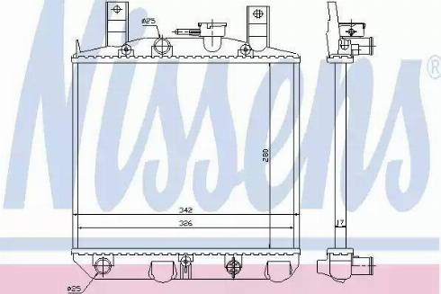 Nissens 61754 - Радіатор, охолодження двигуна autocars.com.ua