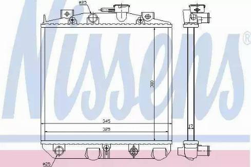 Nissens 61757 - Радіатор, охолодження двигуна autocars.com.ua