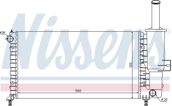 Nissens 698486 - Радіатор, охолодження двигуна autocars.com.ua