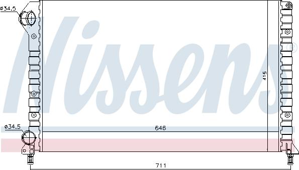Nissens 692366 - Радіатор, охолодження двигуна autocars.com.ua