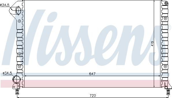 Nissens 695766 - Радіатор, охолодження двигуна autocars.com.ua