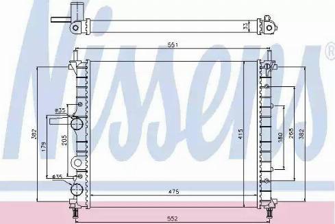 Nissens 617843 - Радіатор, охолодження двигуна autocars.com.ua