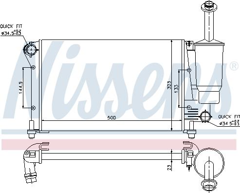 Nissens 696393 - Радиатор, охлаждение двигателя avtokuzovplus.com.ua