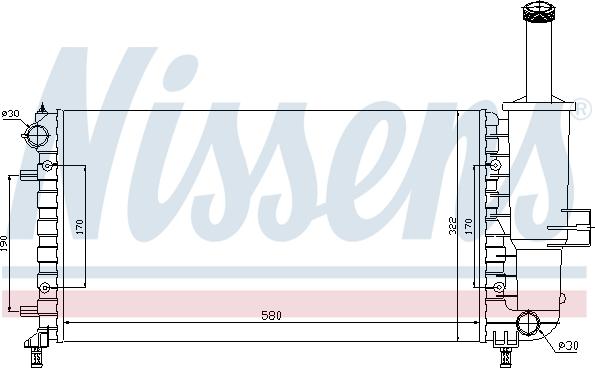 Nissens 697927 - Радіатор, охолодження двигуна autocars.com.ua