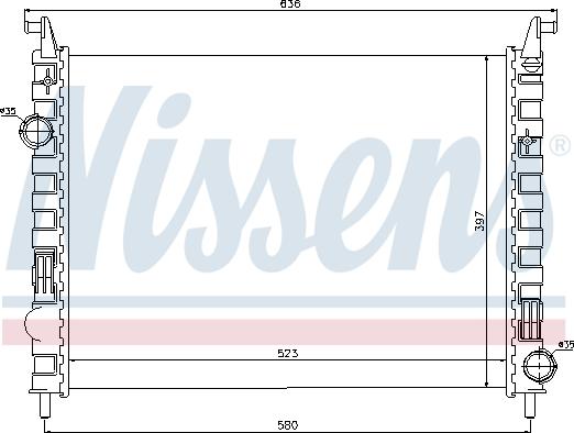 Nissens 692396 - Радіатор, охолодження двигуна autocars.com.ua