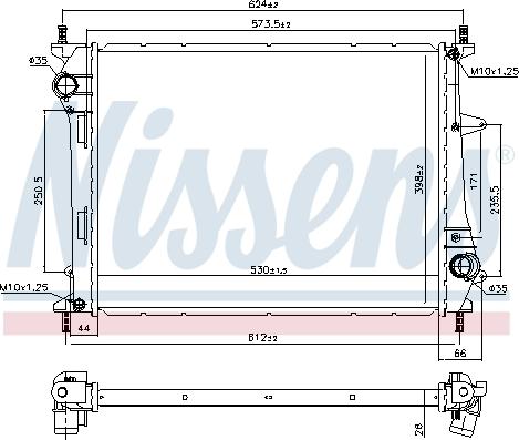 Nissens 617867 - Радіатор, охолодження двигуна autocars.com.ua