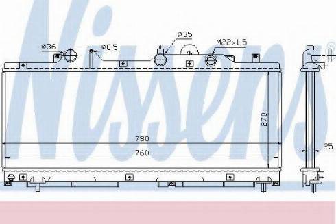 Nissens 61796 - Радіатор, охолодження двигуна autocars.com.ua