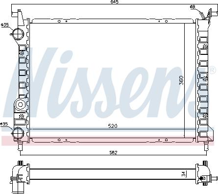 Nissens 694962 - Радіатор, охолодження двигуна autocars.com.ua