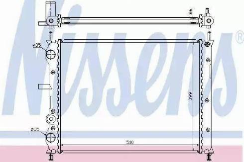 Nissens 61806A - Радіатор, охолодження двигуна autocars.com.ua