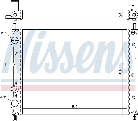 Nissens 61806 - Радіатор, охолодження двигуна autocars.com.ua