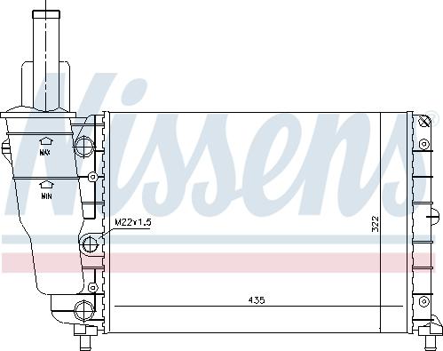 Nissens 690031 - Радіатор, охолодження двигуна autocars.com.ua