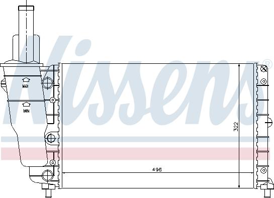 Nissens 61857 - Радіатор, охолодження двигуна autocars.com.ua