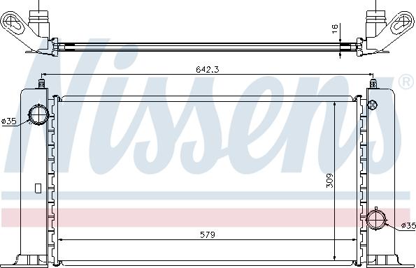 Nissens 61883A - Радіатор, охолодження двигуна autocars.com.ua