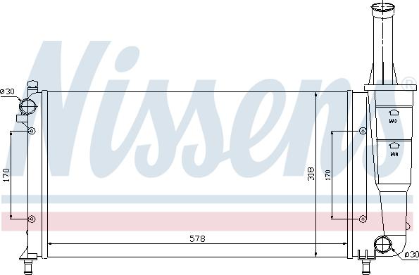 Nissens 691307 - Радіатор, охолодження двигуна autocars.com.ua